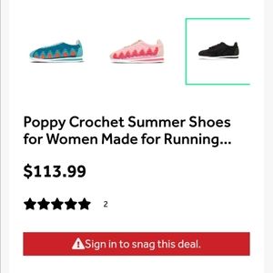 Size 8 worn to run to store 1x Poppy hand crocheted sneakers